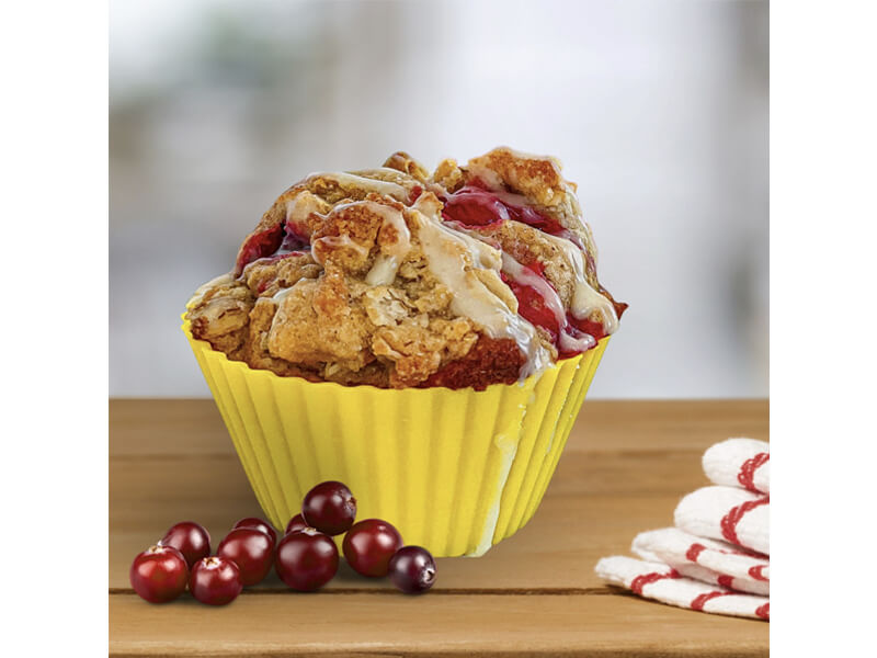 Orange Cranberry Crumble Muffins